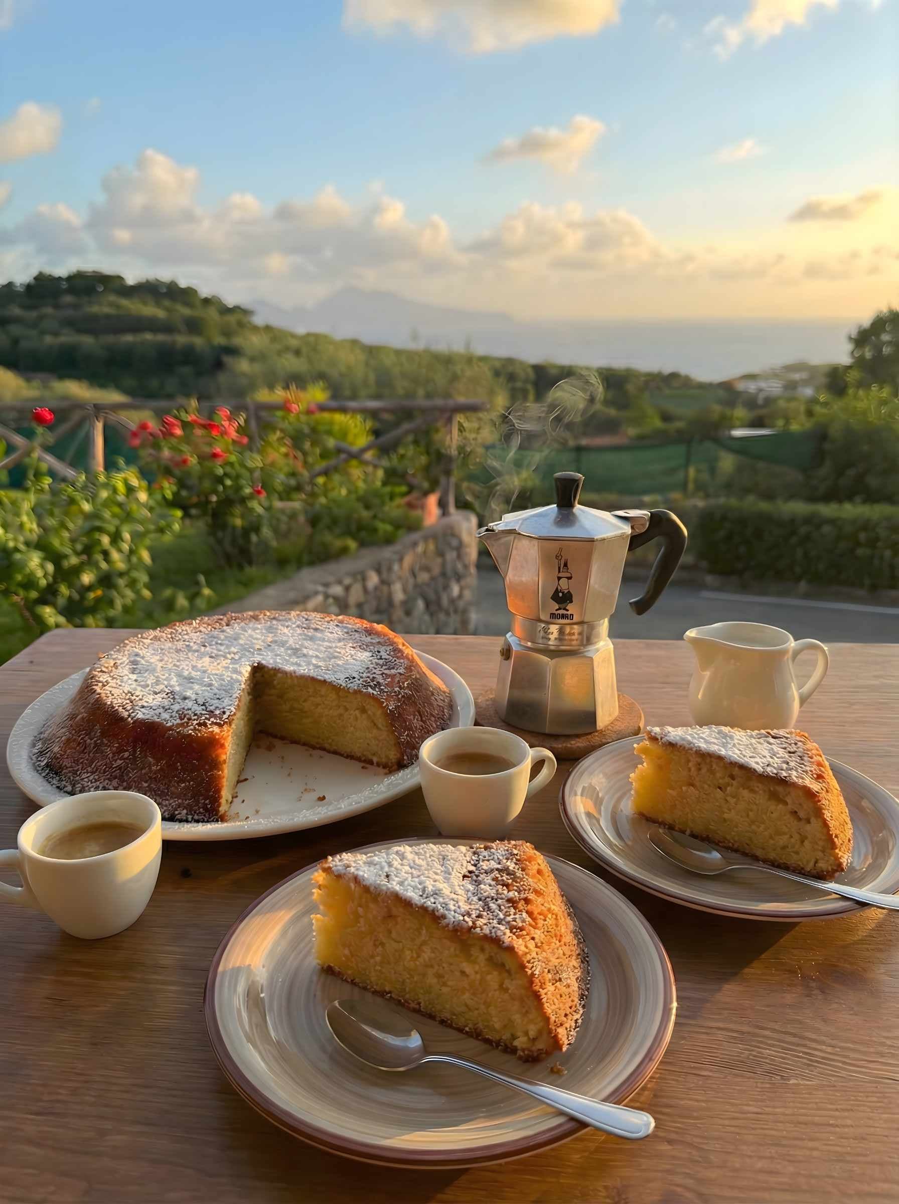 Breakfast with Capri view