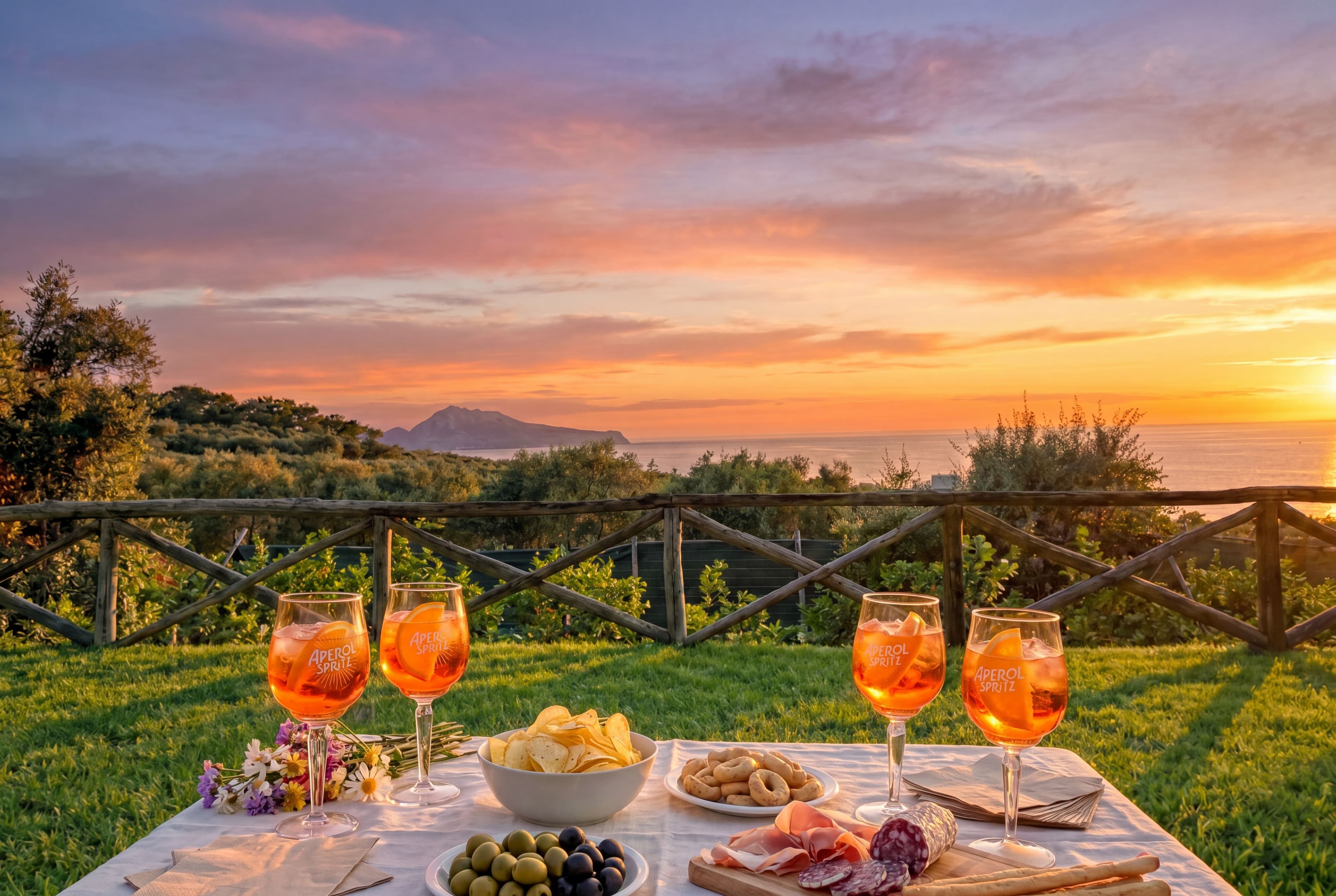 Aperitif with capri view